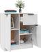 vidaXL - Dressoir - 60x30x70 - cm - bewerkt - hout - wit