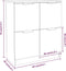 vidaXL - Dressoir - 60x30x70 - cm - bewerkt - hout - wit