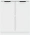 vidaXL - Dressoir - 60x30x70 - cm - bewerkt - hout - wit