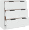 vidaXL - Dressoir - 60x30x70 - cm - bewerkt - hout - wit