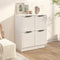 vidaXL - Dressoir - 60x30x70 - cm - bewerkt - hout - wit