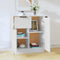 vidaXL - Dressoir - 60x30x70 - cm - bewerkt - hout - wit