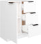 vidaXL - Dressoir - 60x30x70 - cm - bewerkt - hout - wit