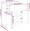 vidaXL - Dressoir - 60x30x70 - cm - bewerkt - hout - wit
