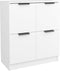 vidaXL - Dressoir - 60x30x70 - cm - bewerkt - hout - wit