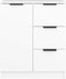 vidaXL - Dressoir - 60x30x70 - cm - bewerkt - hout - wit