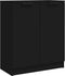 vidaXL - Dressoir - 60x30x70 - cm - bewerkt - hout - zwart