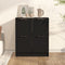 vidaXL - Dressoir - 60x30x70 - cm - bewerkt - hout - zwart