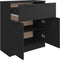 vidaXL - Dressoir - 60x30x70 - cm - bewerkt - hout - zwart