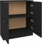 vidaXL - Dressoir - 60x30x70 - cm - bewerkt - hout - zwart