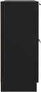 vidaXL - Dressoir - 60x30x70 - cm - bewerkt - hout - zwart