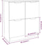 vidaXL - Dressoir - 60x30x70 - cm - bewerkt - hout - zwart