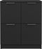 vidaXL - Dressoir - 60x30x70 - cm - bewerkt - hout - zwart