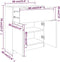 vidaXL - Dressoir - 60x30x70 - cm - bewerkt - hout - zwart