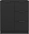 vidaXL - Dressoir - 60x30x70 - cm - bewerkt - hout - zwart
