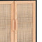 vidaXL - Dressoir - 60x30x70 - cm - massief - grenen - hout - en - rattan - zwart