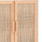vidaXL - Dressoir - 60x30x70 - cm - massief - grenenhout - en - rattan - wit