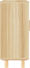 vidaXL - Dressoir - 60x30x70 - cm - massief - grenenhout - en - rattan - bruin