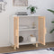 vidaXL - Dressoir - 60x30x70 - cm - massief - grenenhout - en - rattan - wit