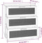 vidaXL - Dressoir - 60x30x70 - cm - massief - grenenhout - en - rattan - bruin