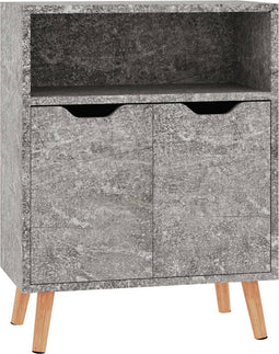 vidaXL - Dressoir - 60x30x72 - cm - bewerkt - hout - betongrijs