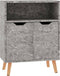 vidaXL - Dressoir - 60x30x72 - cm - bewerkt - hout - betongrijs