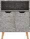 vidaXL - Dressoir - 60x30x72 - cm - bewerkt - hout - betongrijs