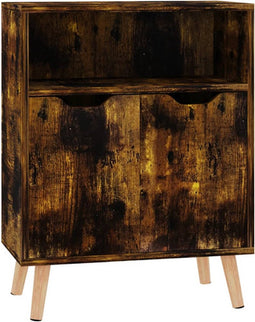 vidaXL - Dressoir - 60x30x72 - cm - bewerkt - hout - gerookt - eikenkleurig