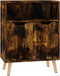 vidaXL - Dressoir - 60x30x72 - cm - bewerkt - hout - gerookt - eikenkleurig
