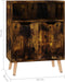 vidaXL - Dressoir - 60x30x72 - cm - bewerkt - hout - gerookt - eikenkleurig
