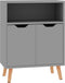 vidaXL - Dressoir - 60x30x72 - cm - bewerkt - hout - grijs