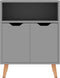vidaXL - Dressoir - 60x30x72 - cm - bewerkt - hout - grijs