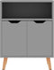 vidaXL - Dressoir - 60x30x72 - cm - bewerkt - hout - grijs