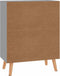 vidaXL - Dressoir - 60x30x72 - cm - bewerkt - hout - grijs