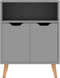 vidaXL - Dressoir - 60x30x72 - cm - bewerkt - hout - grijs