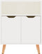 vidaXL - Dressoir - 60x30x72 - cm - bewerkt - hout - hoogglans - wit