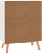 vidaXL - Dressoir - 60x30x72 - cm - bewerkt - hout - hoogglans - wit