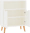 vidaXL - Dressoir - 60x30x72 - cm - bewerkt - hout - hoogglans - wit