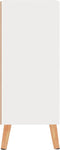 vidaXL - Dressoir - 60x30x72 - cm - bewerkt - hout - hoogglans - wit
