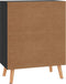vidaXL - Dressoir - 60x30x72 - cm - bewerkt - hout - hoogglans - zwart