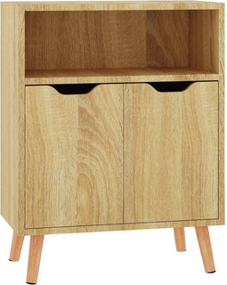 vidaXL - Dressoir - 60x30x72 - cm - bewerkt - hout - sonoma - eikenkleurig