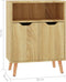 vidaXL - Dressoir - 60x30x72 - cm - bewerkt - hout - sonoma - eikenkleurig