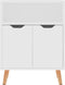 vidaXL - Dressoir - 60x30x72 - cm - bewerkt - hout - wit