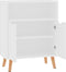 vidaXL - Dressoir - 60x30x72 - cm - bewerkt - hout - wit