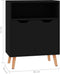 vidaXL - Dressoir - 60x30x72 - cm - bewerkt - hout - zwart