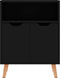 vidaXL - Dressoir - 60x30x72 - cm - bewerkt - hout - zwart