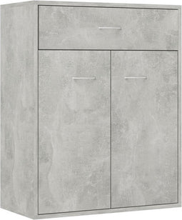 vidaXL - Dressoir - 60x30x75 - cm - bewerkt - hout - betongrijs