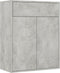 vidaXL - Dressoir - 60x30x75 - cm - bewerkt - hout - betongrijs