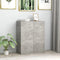vidaXL - Dressoir - 60x30x75 - cm - bewerkt - hout - betongrijs