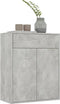 vidaXL - Dressoir - 60x30x75 - cm - bewerkt - hout - betongrijs